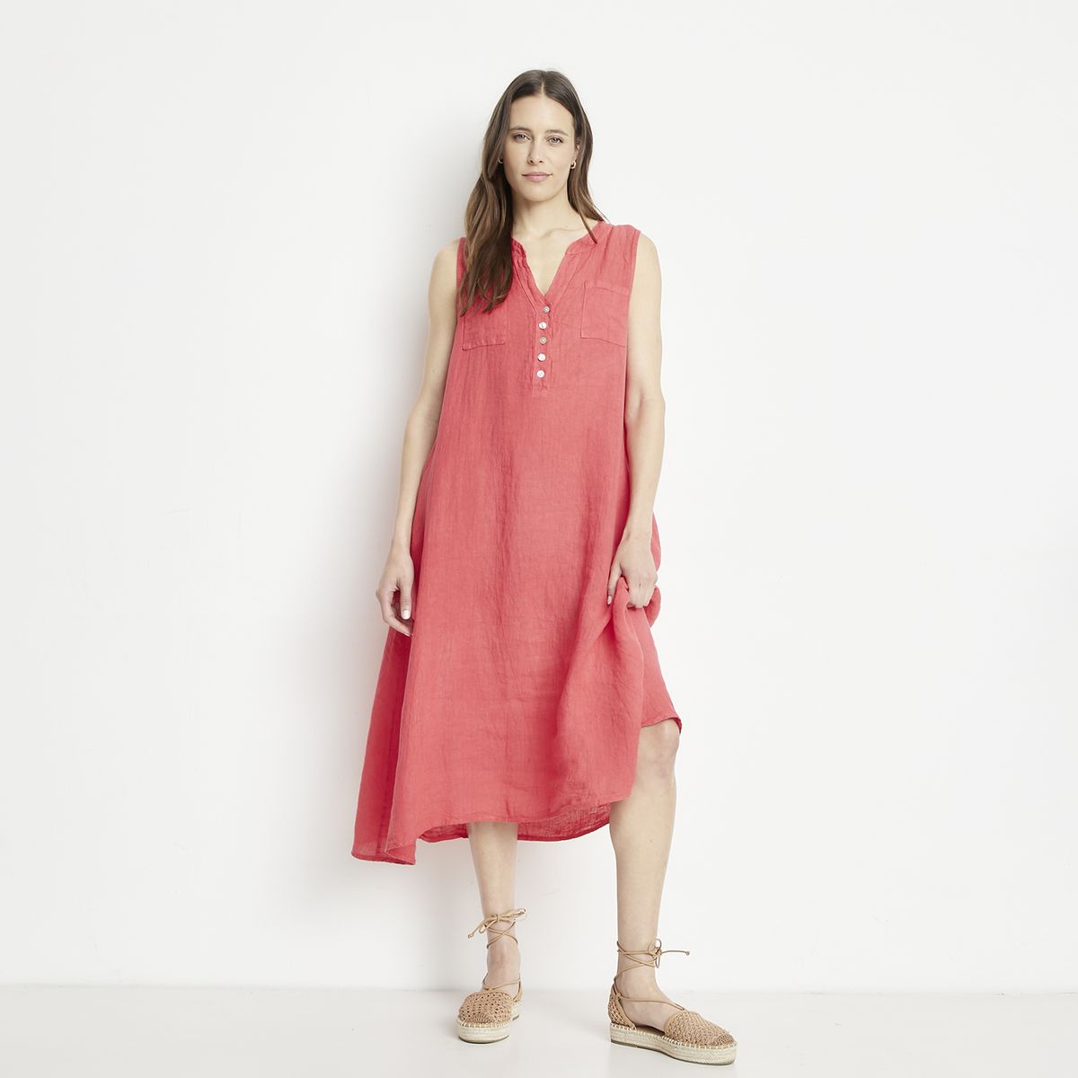 APOLOGY - Vestido Lino Hecho en Italia Mujer Apology