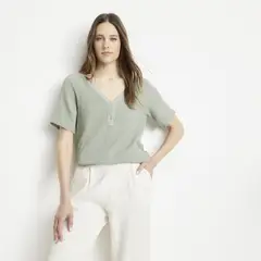 APOLOGY - Polera Lino Hecha en Italia Mujer