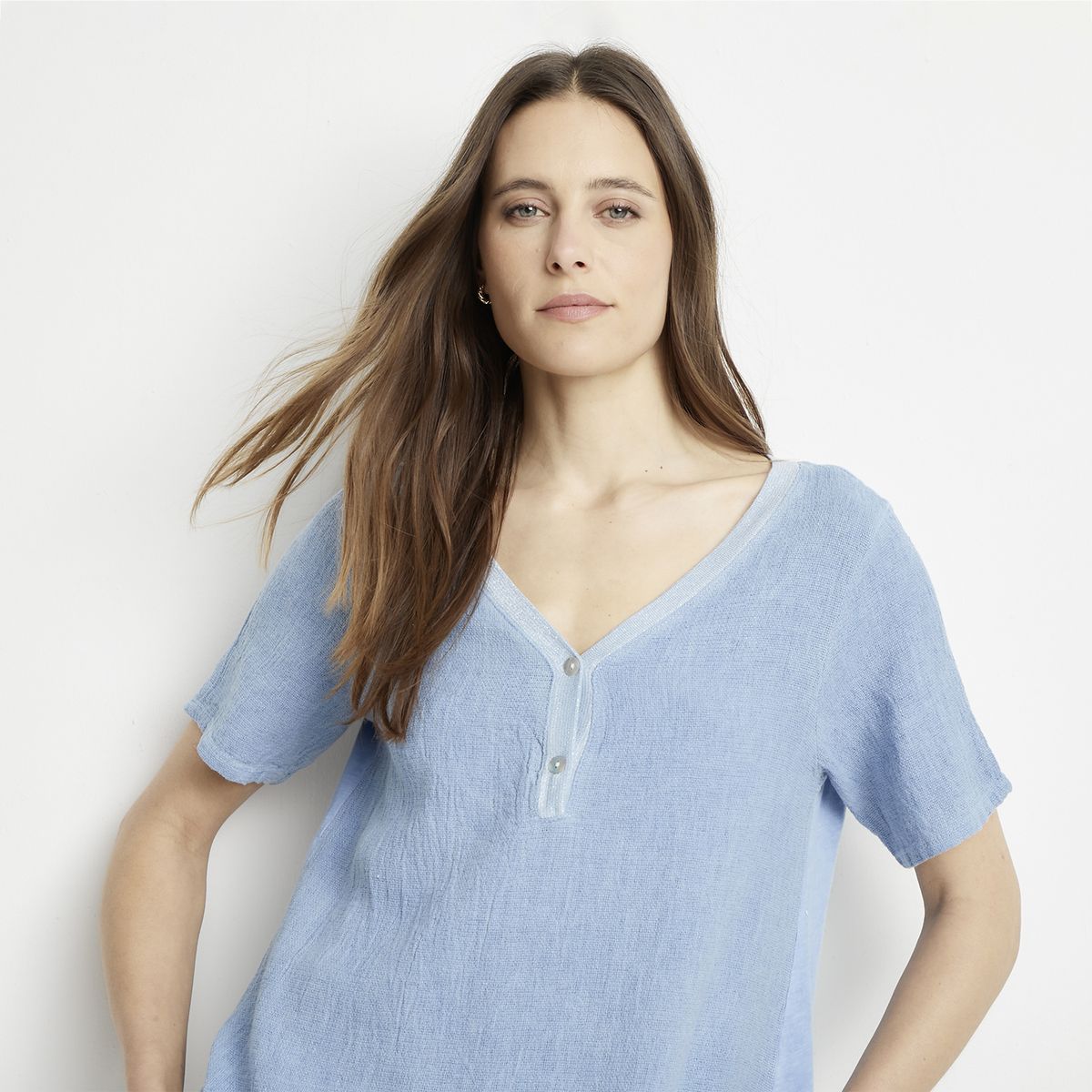 APOLOGY - Polera Lino Hecha en Italia Mujer Apology