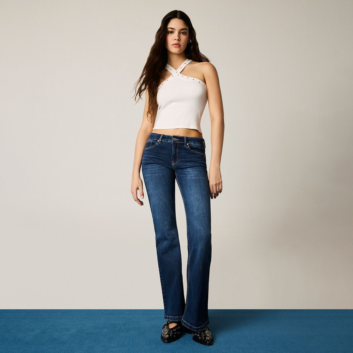 AMERICANINO - Jeans Flare Tiro Medio Mujer Americanino