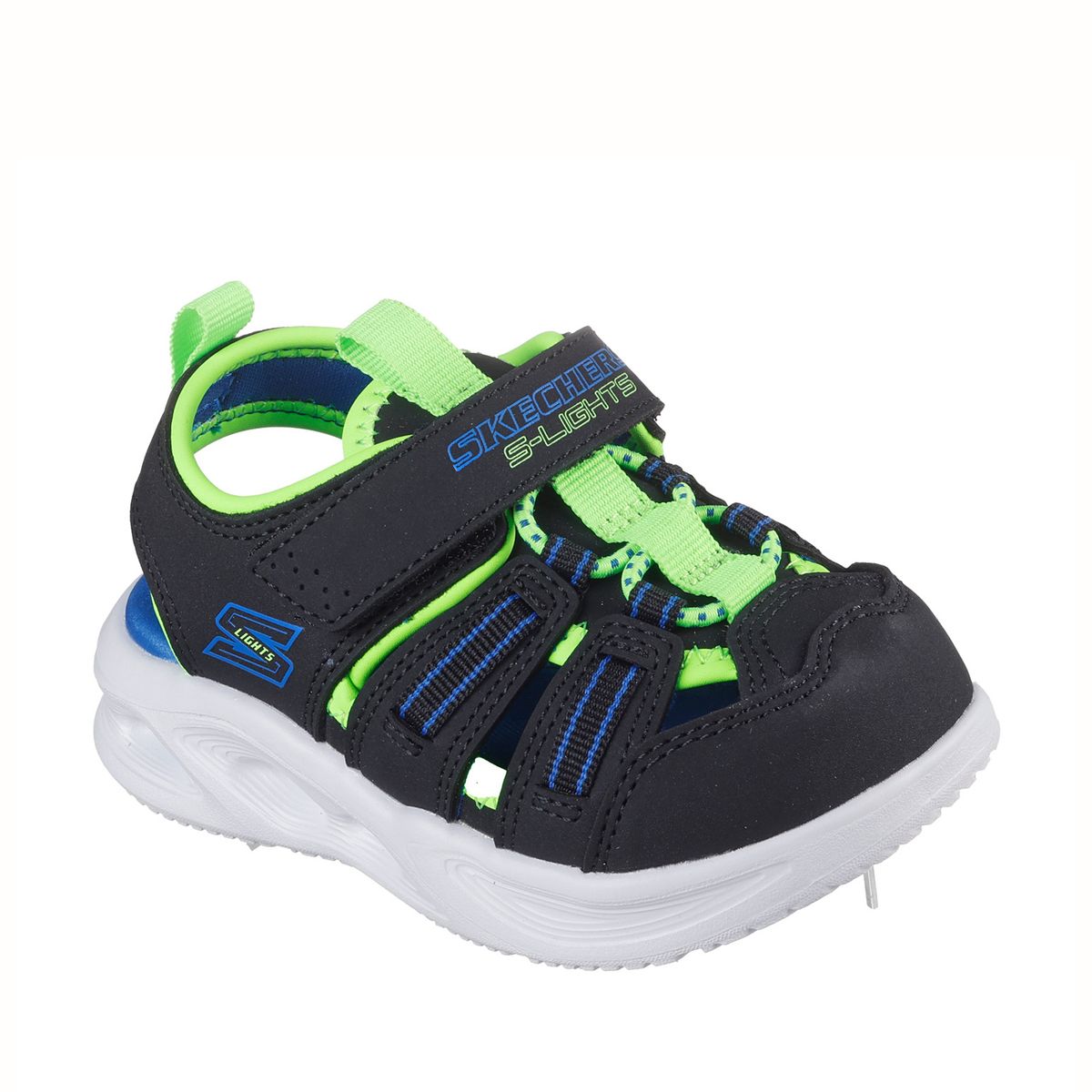 SKECHERS - Sola Glow Sandal Sandalia Niño Negro (20 A 25) Skechers