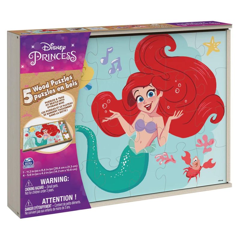 GAMES - Puzzle De Madera Princesas 5 En 1 Games