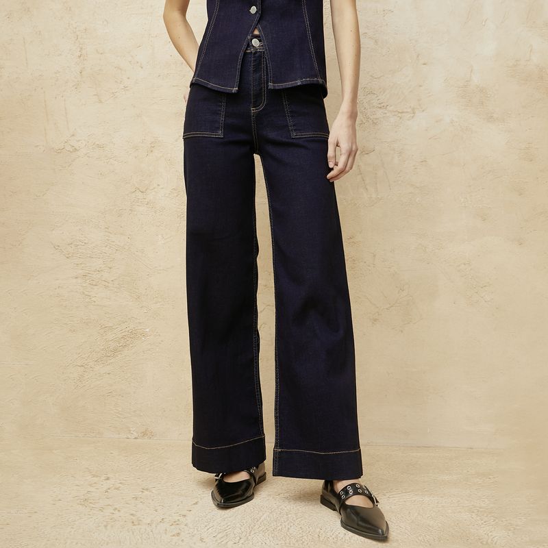 BASEMENT - Jeans Wide Leg Mujer Basement