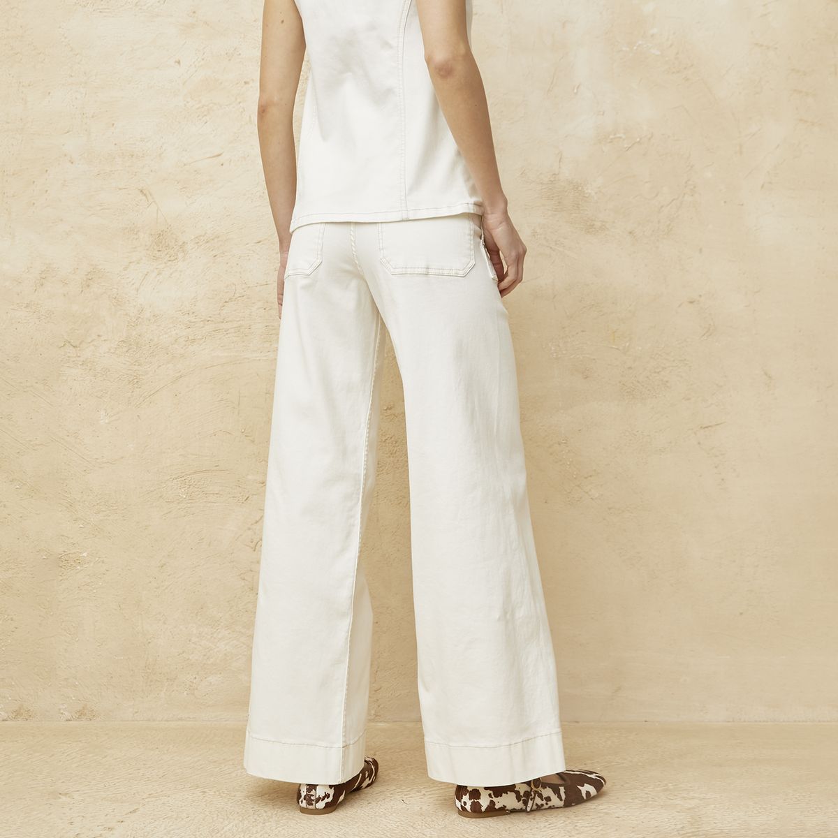 BASEMENT - Jeans Wide Leg Tiro Medio Mujer Basement