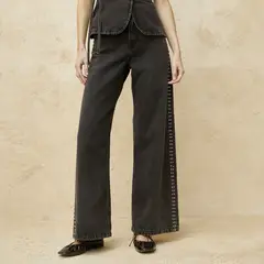 BASEMENT - Jeans Wide Leg Mujer