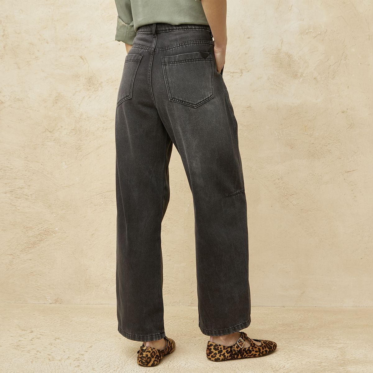 BASEMENT - Jeans Baggy Tiro Medio Mujer Basement