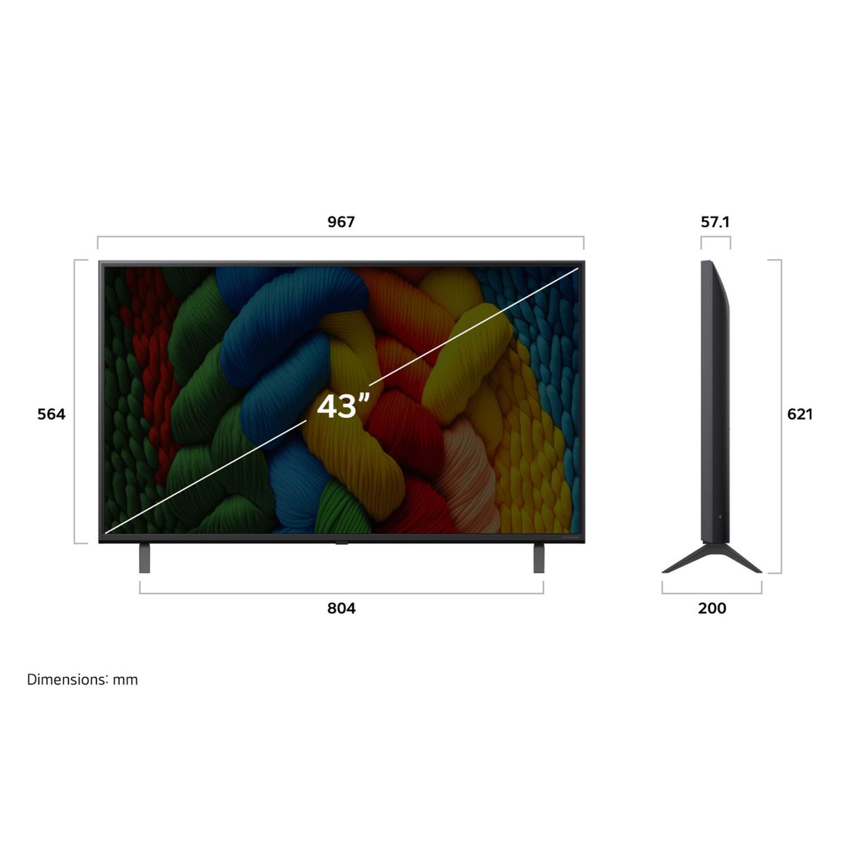 LG - Televisor NANO 43" Smart TV 4K Ultra HD  43NANO80ASA 2025 + Magic Remote Control