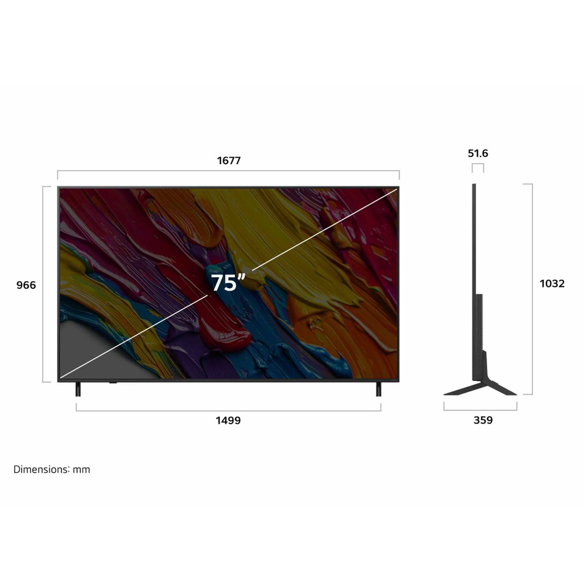 LG - Televisor QNED 75" Smart TV 4K Ultra HD  75QNED82ASG 2025 + Magic Remote Control