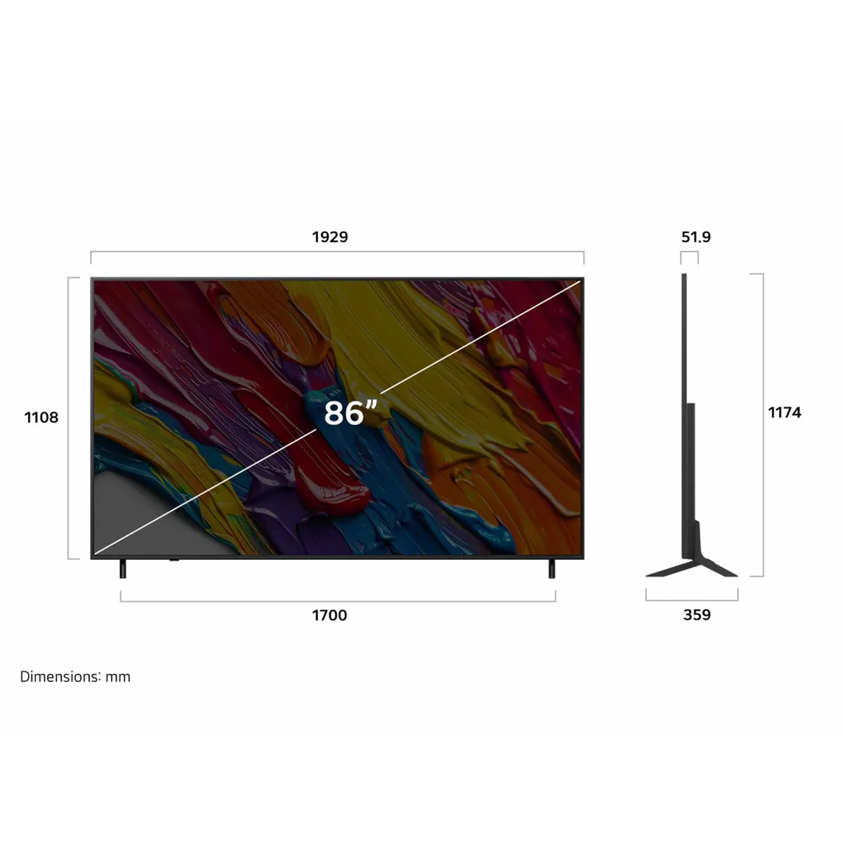 LG - QNED Smart Tv 86" 86QNED82ASG 4K UHD WebOs LG