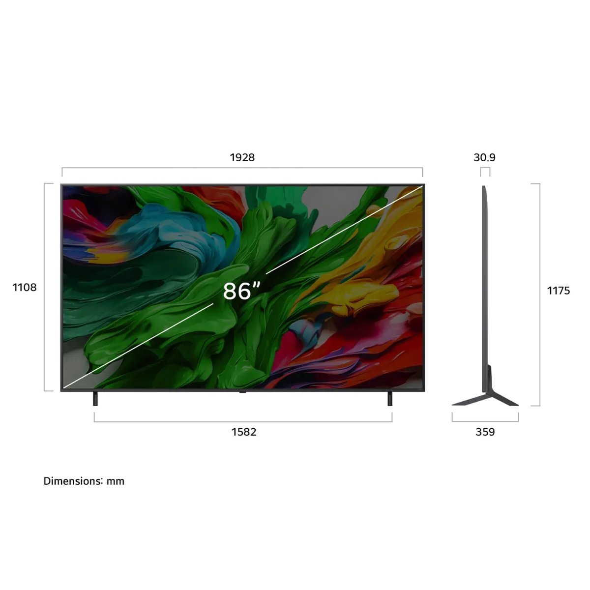 LG - Televisor QNED 86" Smart TV 4K Ultra HD  86QNED85ASG 2025 + Magic Remote Control