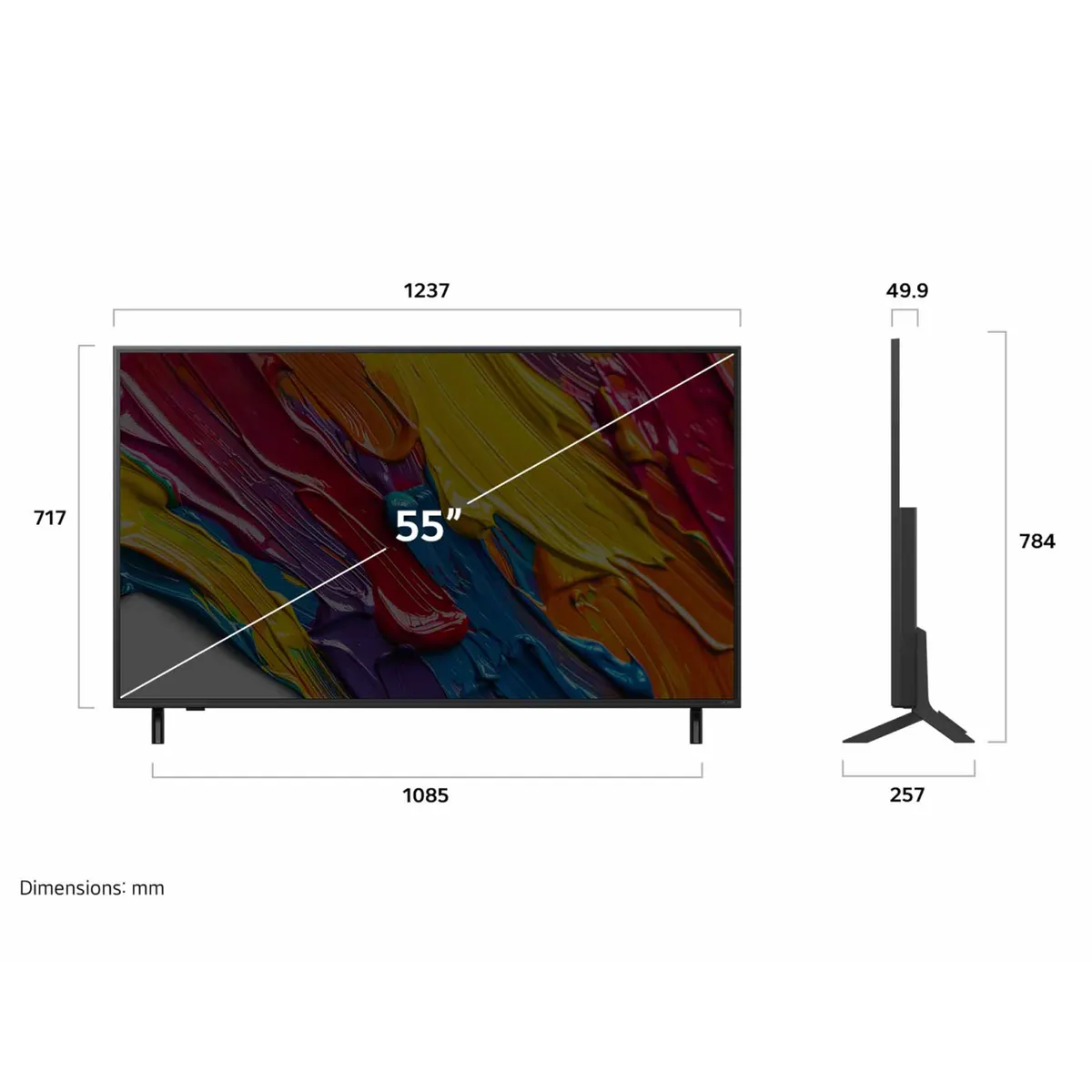 LG - Televisor QNED 55" Smart TV 4K Ultra HD  55QNED82ASG 2025 + Magic Remote Control