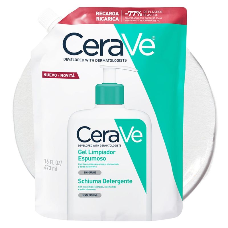 CERAVE - Refill Gel Limpiador Espumoso Cerave