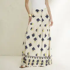 BASEMENT - Falda 100% Lino Mujer