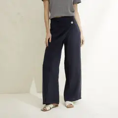 BASEMENT - Pantalón Mujer 100% Lino Hecho en Italia