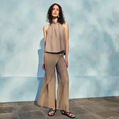 BASEMENT - Blusa Mujer 100% Lino Hecho en Italia