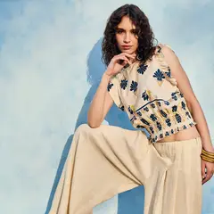 BASEMENT - Blusa Mujer 100% Lino Hecho en Italia