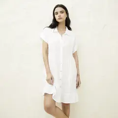 BASEMENT - Vestido Mujer 100% Lino Hecho en Italia