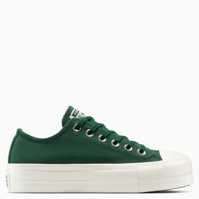 CONVERSE - Zapatilla Urbana Mujer Cuero Verde Converse