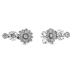 PANDORA - Aros De Botón Trío De Margaritas De Plata Mujer