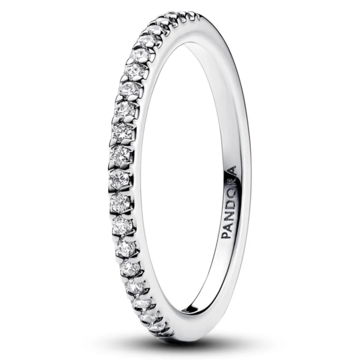 PANDORA - Anillo Banda Brillante De Plata Mujer Pandora