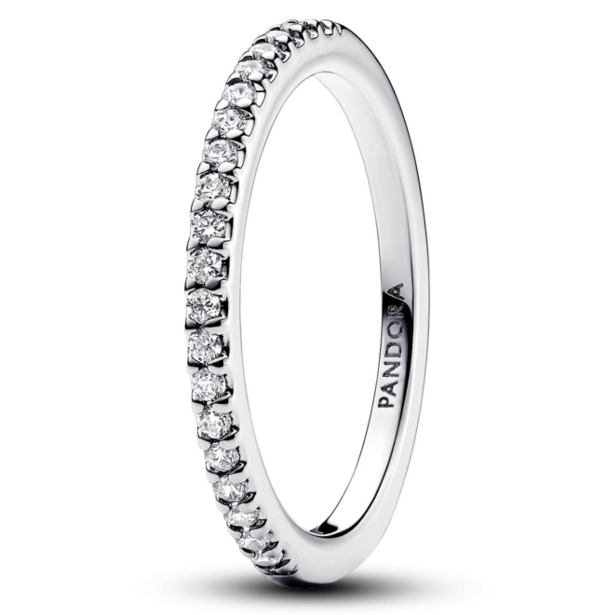 PANDORA - Anillo Banda Brillante De Plata Mujer Pandora