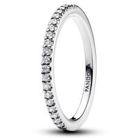 Anillo Banda Brillante De Plata Mujer