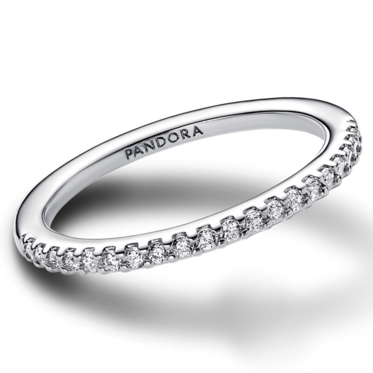 PANDORA - Anillo Banda Brillante De Plata Mujer Pandora