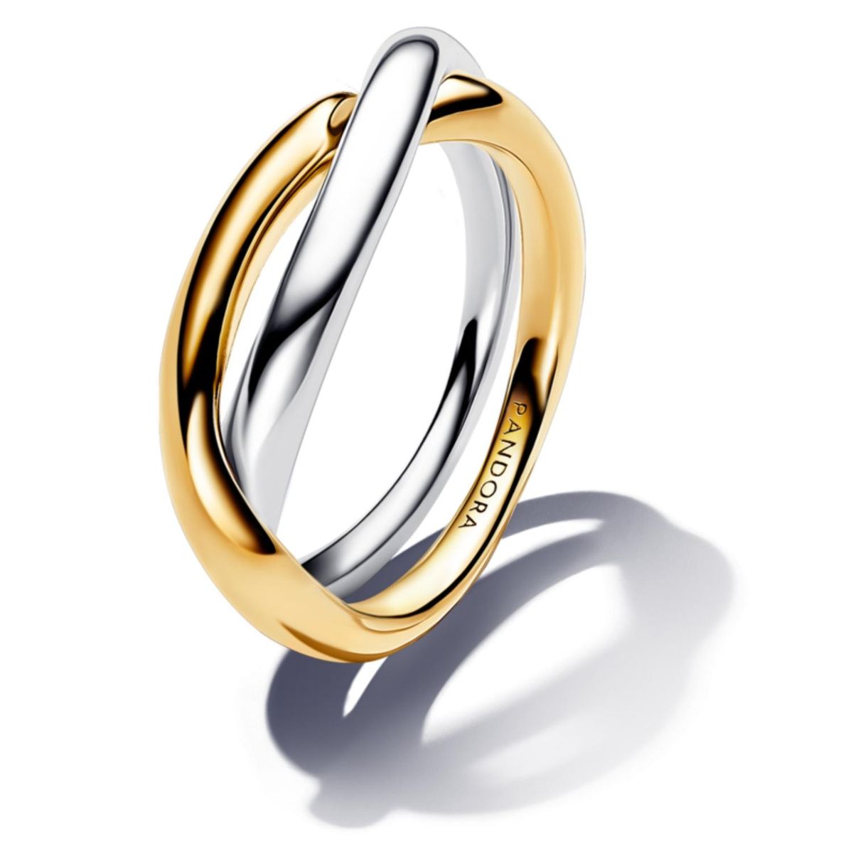 PANDORA - Anillo Bandas Entrelazadas En Dos Tonos Mujer Pandora