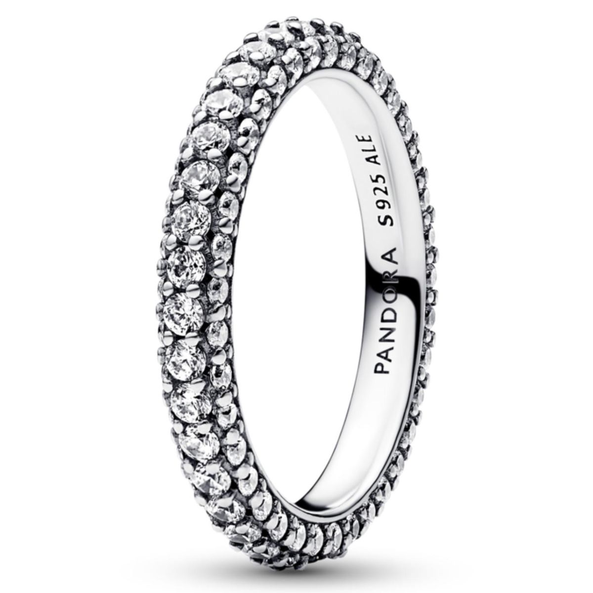 PANDORA - Anillo Fila De Plata Mujer Pandora