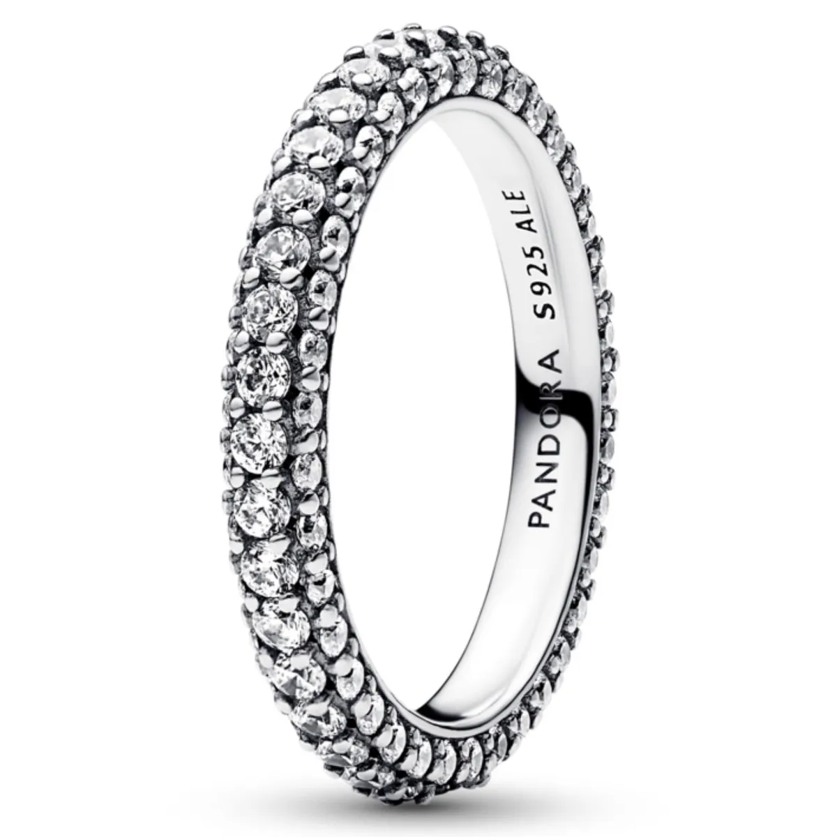 PANDORA - Anillo Fila De Plata Mujer Pandora
