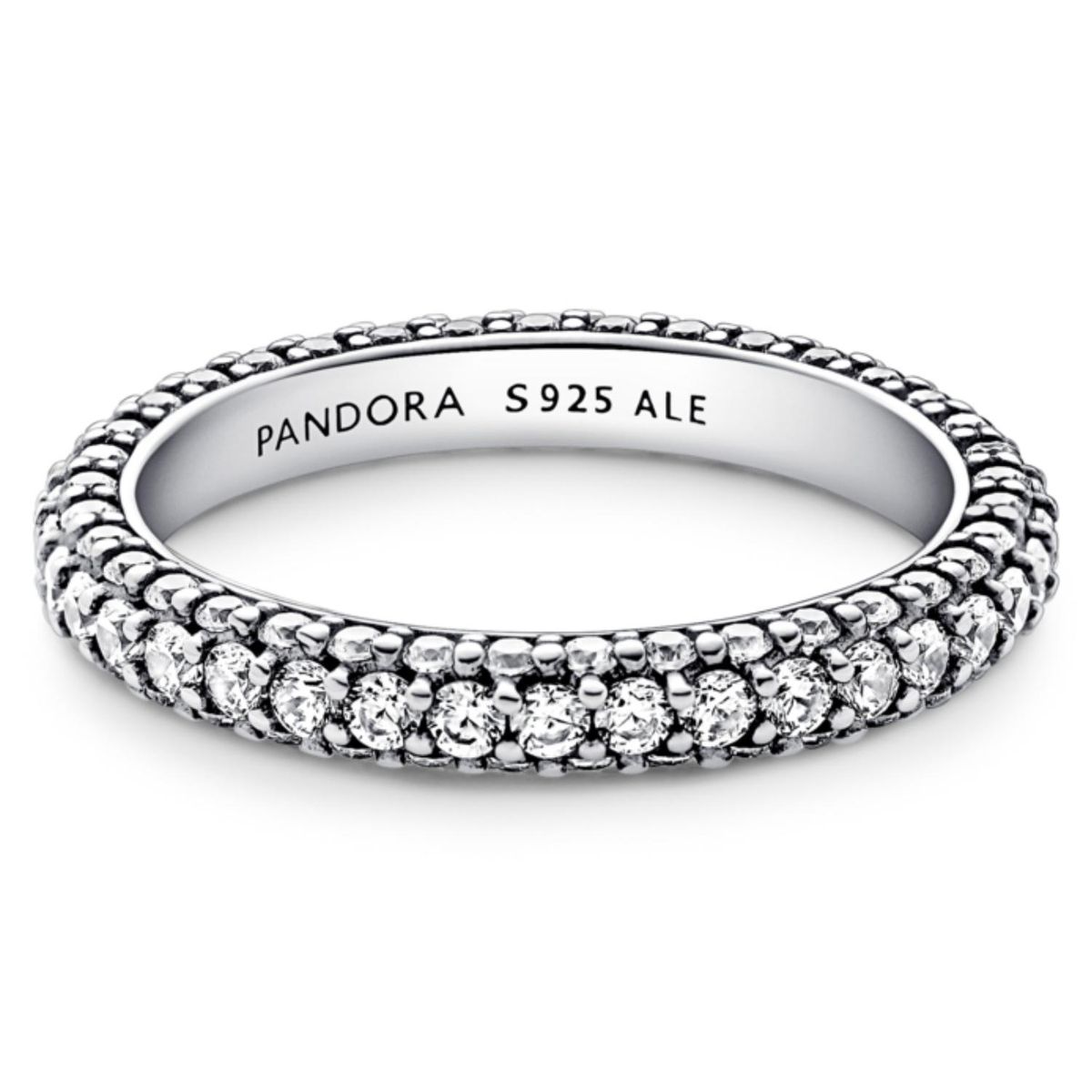 PANDORA - Anillo Fila De Plata Mujer Pandora