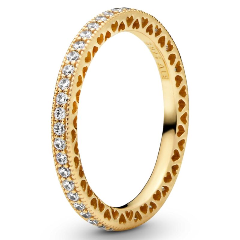 PANDORA - Anillo Corazones Y Brillo Mujer Pandora