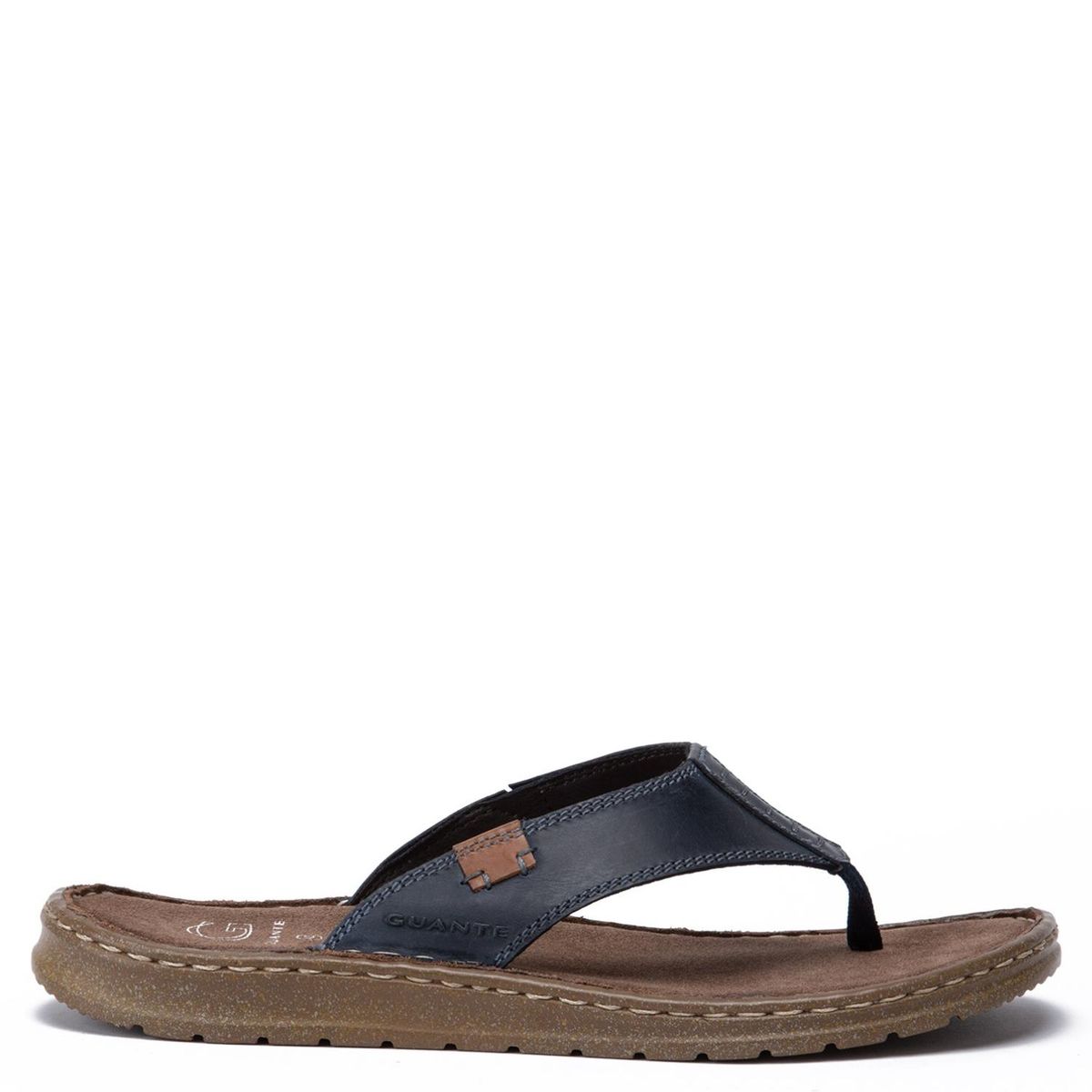 GUANTE - Sandalia Hombre Cuero Azul Guante