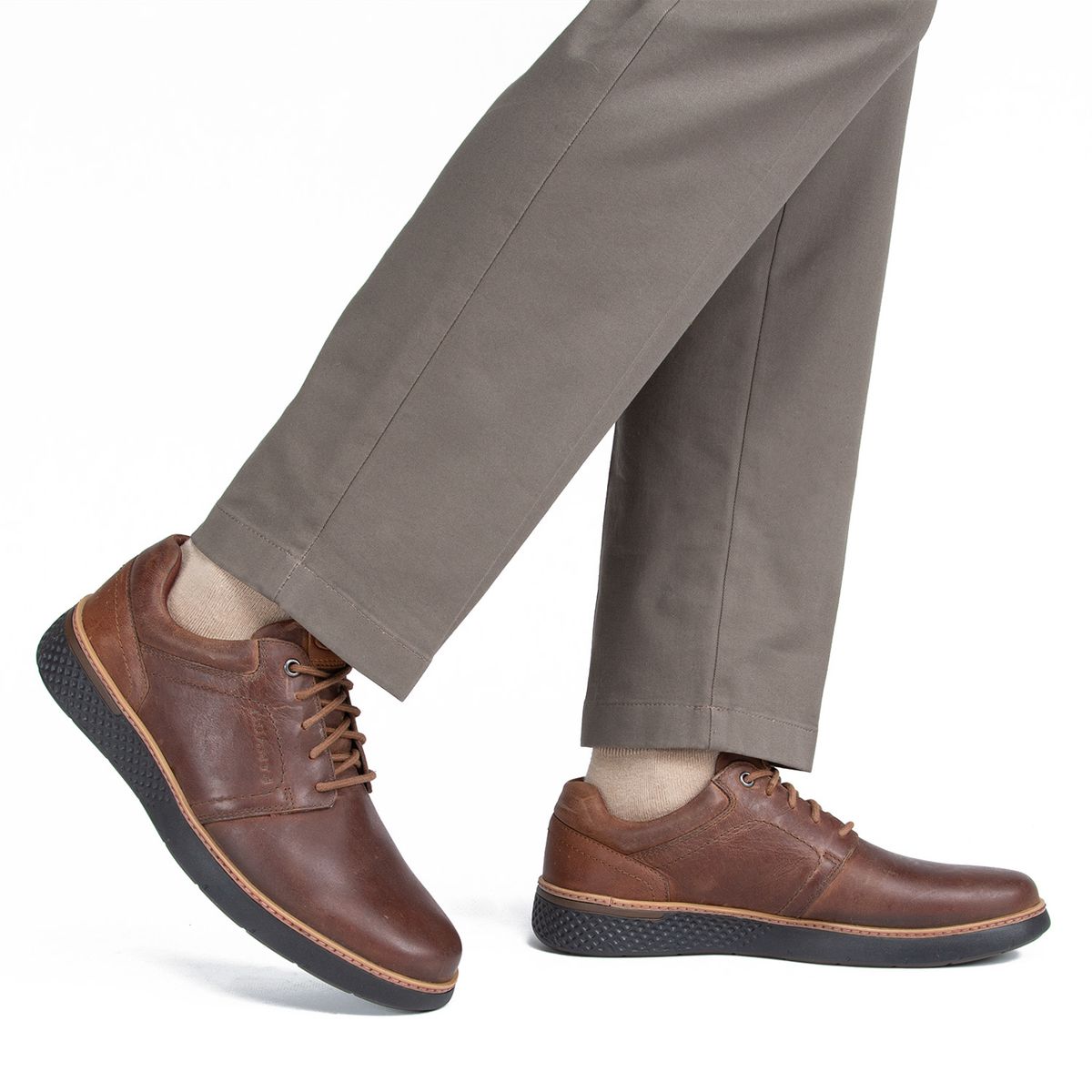 GUANTE - Zapato Casual Hombre Cuero Café Guante