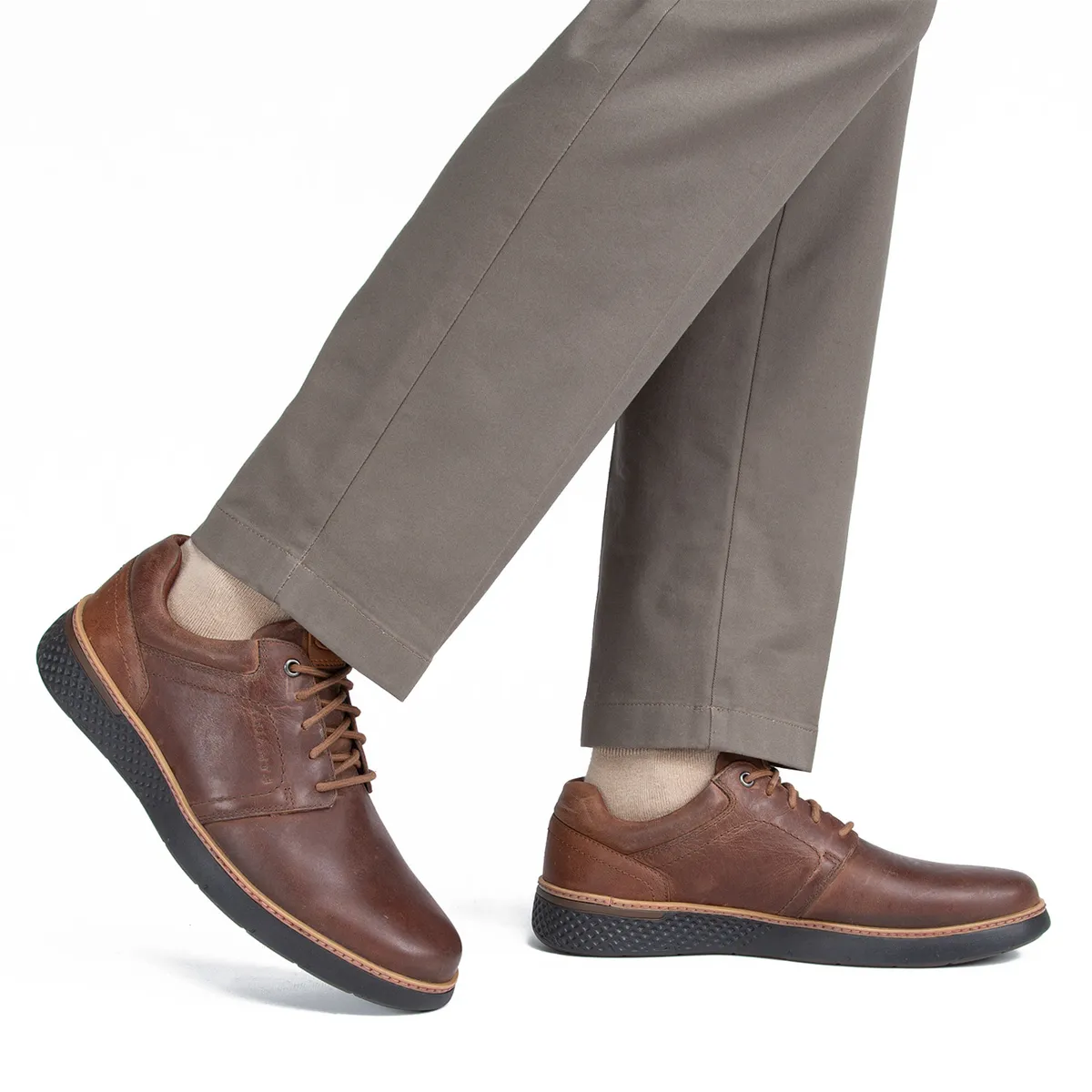 GUANTE - Zapato Casual Hombre Cuero Café Guante