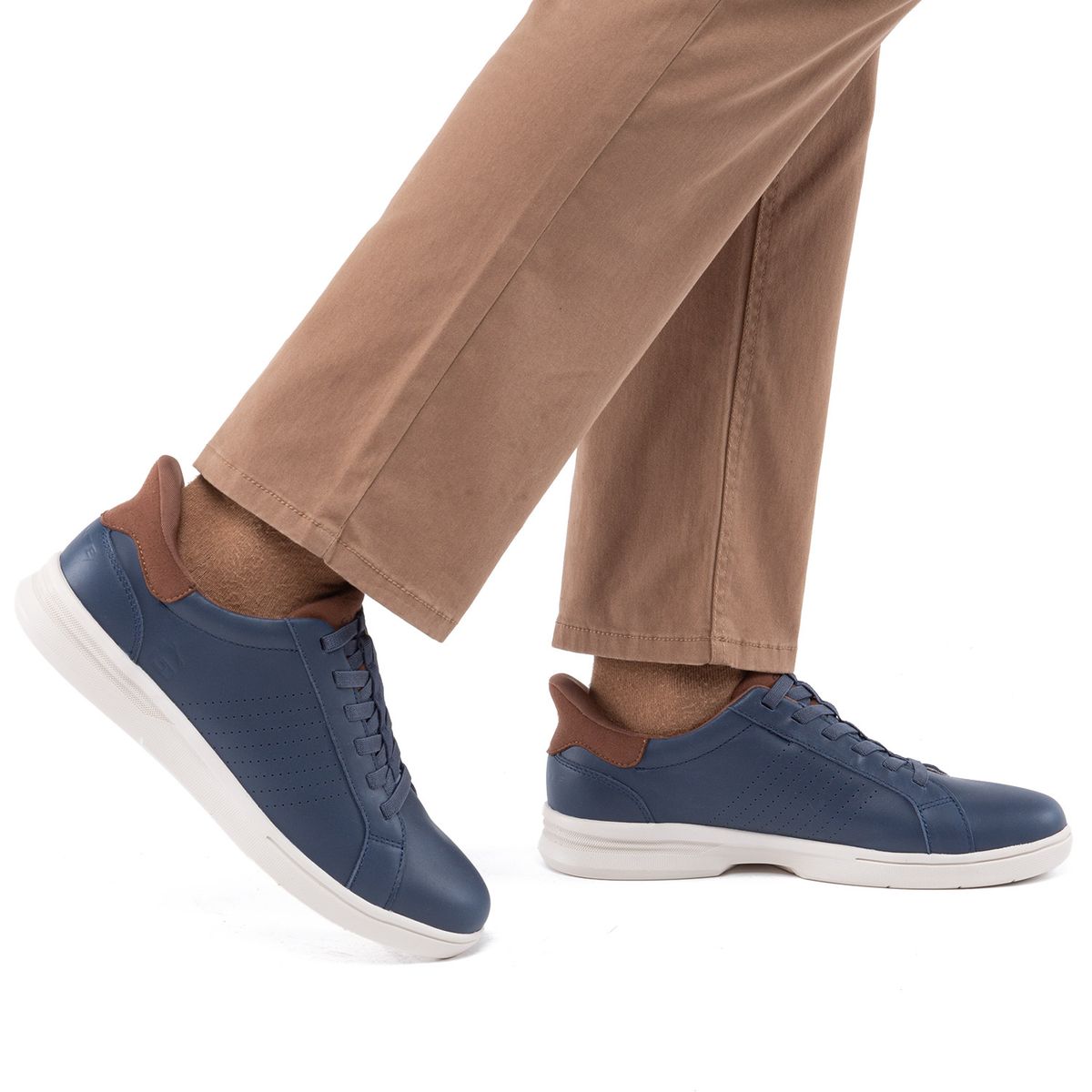 GUANTE - Zapato Casual Hombre Cuero Azul Guante