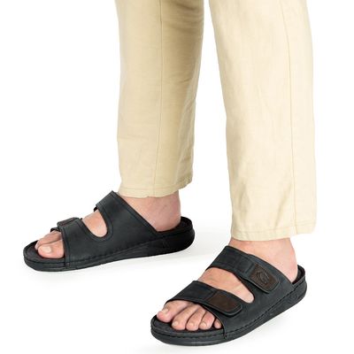 Imagen 2 del producto Sandalia Hombre Cuero Negro