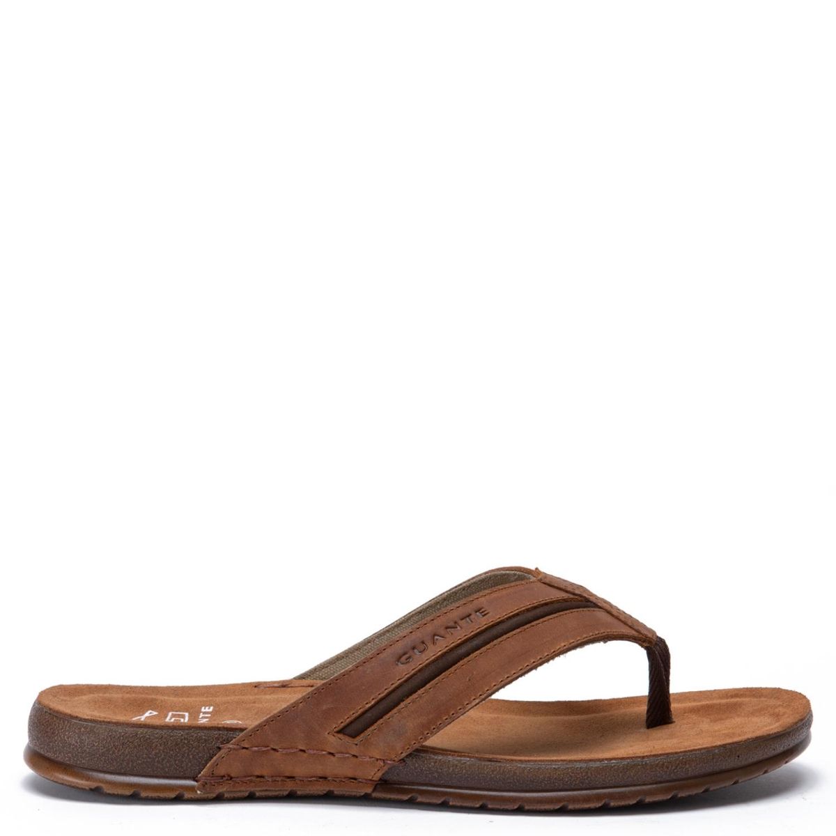 GUANTE - Sandalia Hombre Cuero Café Guante