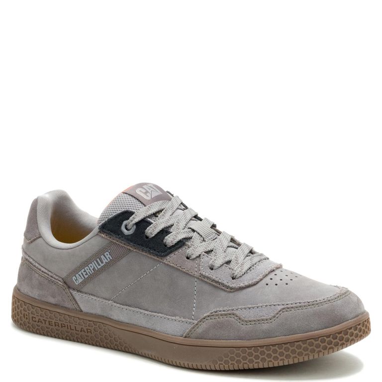 CAT Pause Retro Leat Zapatilla Urbana Hombre Gris