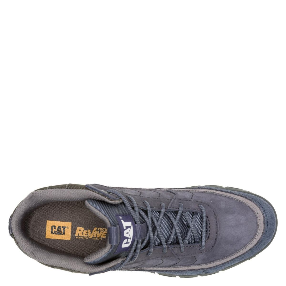 CAT - Versage Mid Zapatilla Urbana Hombre Cuero Azul Cat