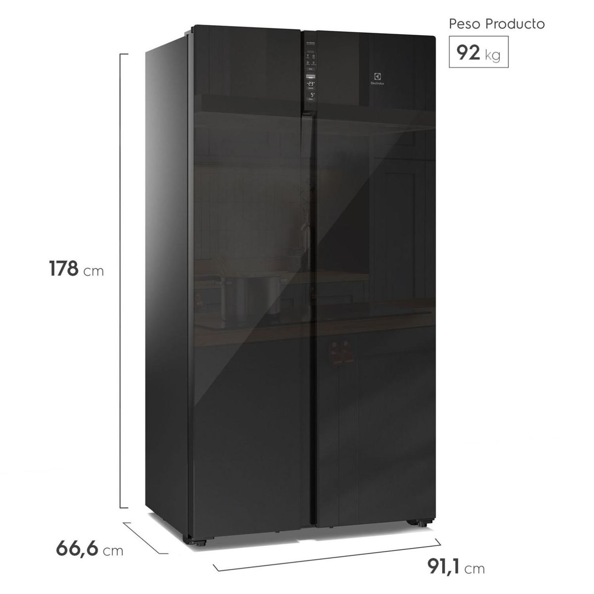 ELECTROLUX - Refrigerador Side By Side ES5GB 525 Litros Electrolux