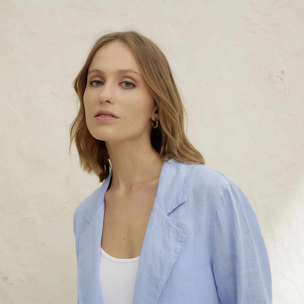 BASEMENT - Blazer Mujer 100% Lino Hecho en Italia Basement