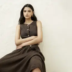 BASEMENT - Gillette Mujer 100% Lino Hecho en Italia