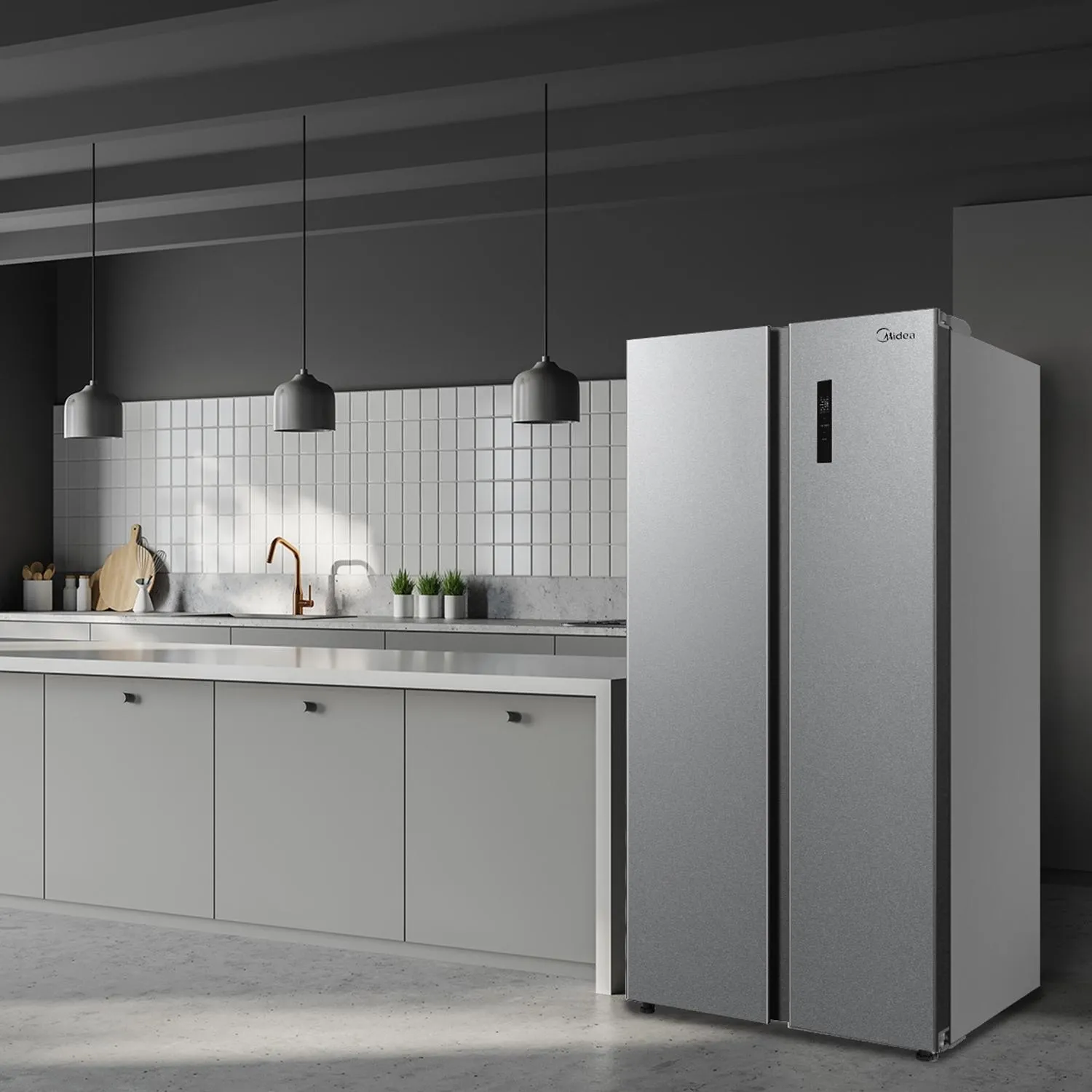 MIDEA Refrigerador Side By Side No Frost 555 Litros MDRS710FGE50IN