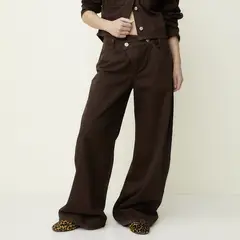 SYBILLA - Jeans Wide Leg Tiro Medio Mujer