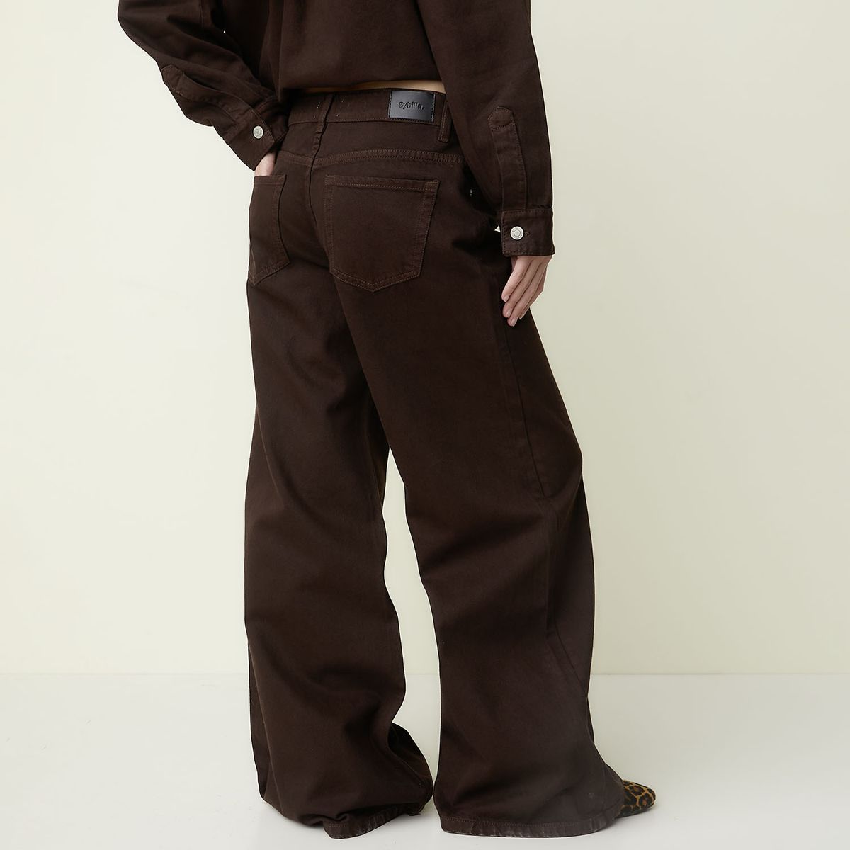 SYBILLA - Jeans Wide Leg Tiro Medio Mujer Sybilla