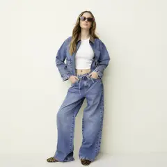 SYBILLA - Jeans Baggy Tiro Medio Mujer