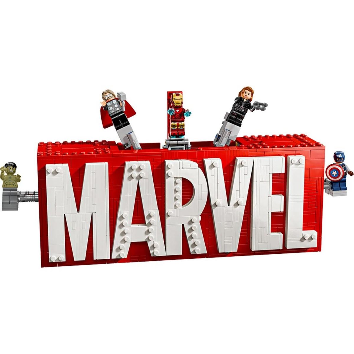 LEGO - Lego Marvel: Logotipo MARVEL y Minifiguras