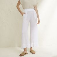 Pantalón Mujer 100% Lino Hecho en Italia