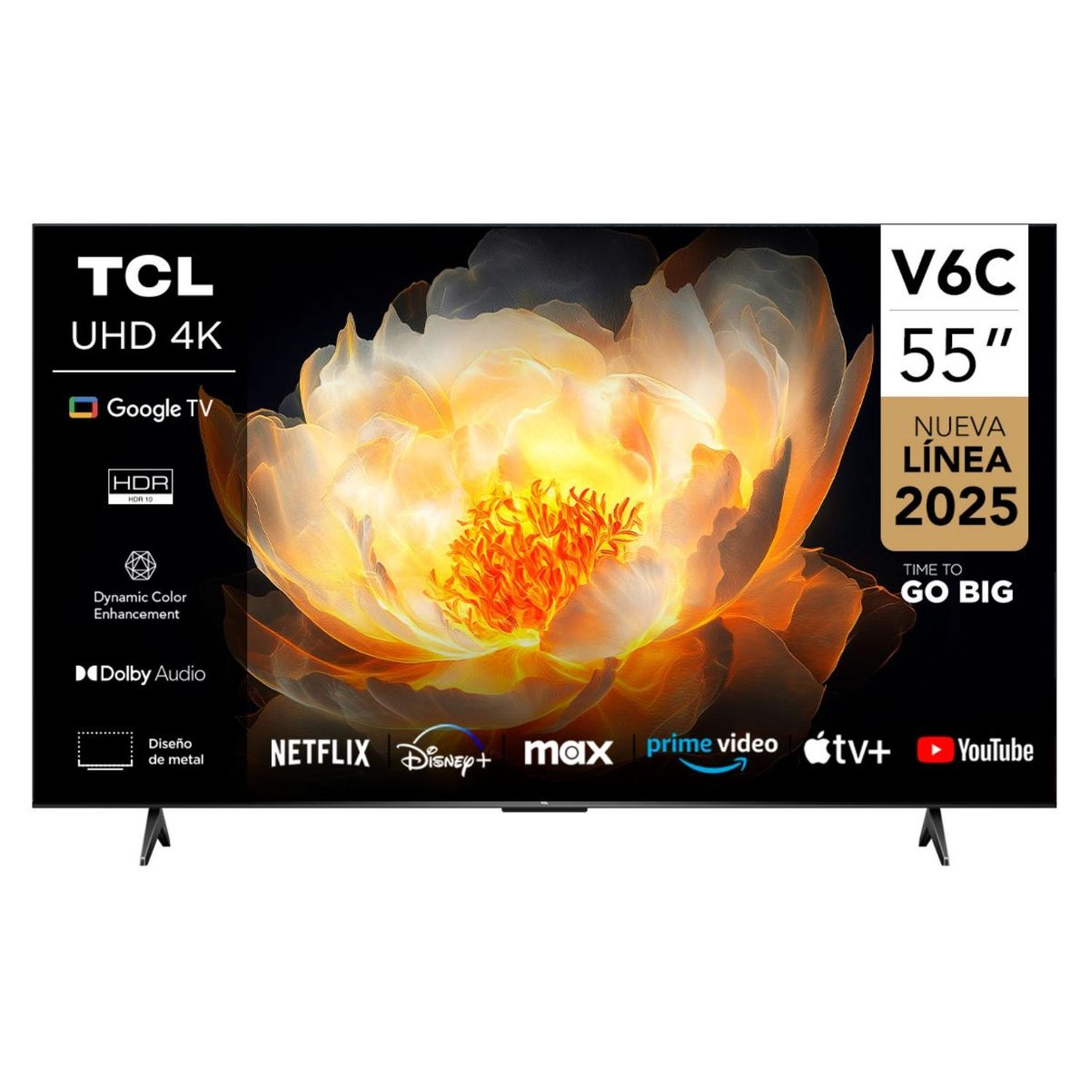 TCL 55” LED 4K UHD Google TV 55V6C
